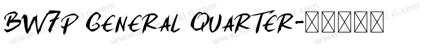 BW7p General Quarter字体转换